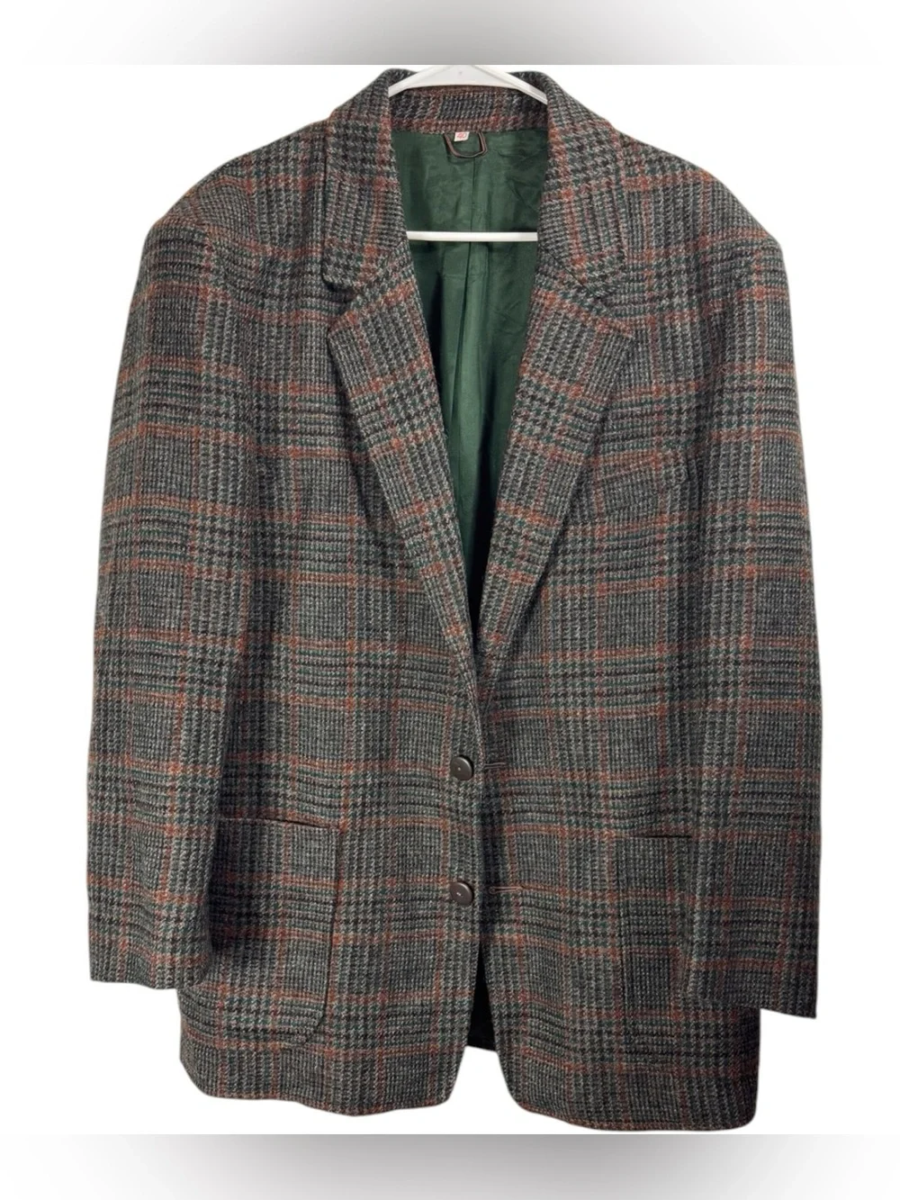 Vintage Freedom Wear Size 40 Irish Tweed Multicolor Elbow Patches Country Blazer